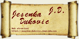 Jesenka Duković vizit kartica
